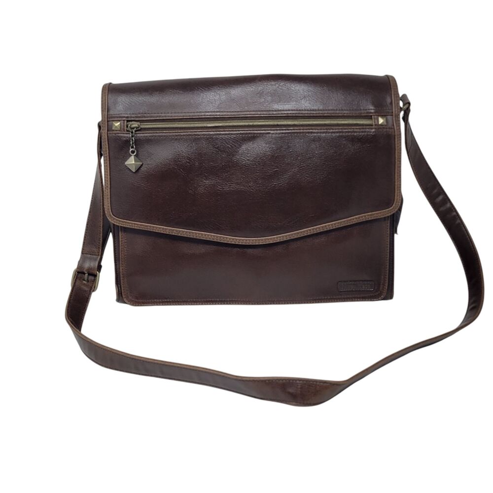 Nine West Horse Whisperer Bag Brown Leather Crossbody Large Deadstock NWT $79